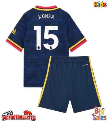 Arsenal Ezri Konsa #15 Replica Away Stadium Kit for Kids 2026-27 Short Sleeve (+ pants)